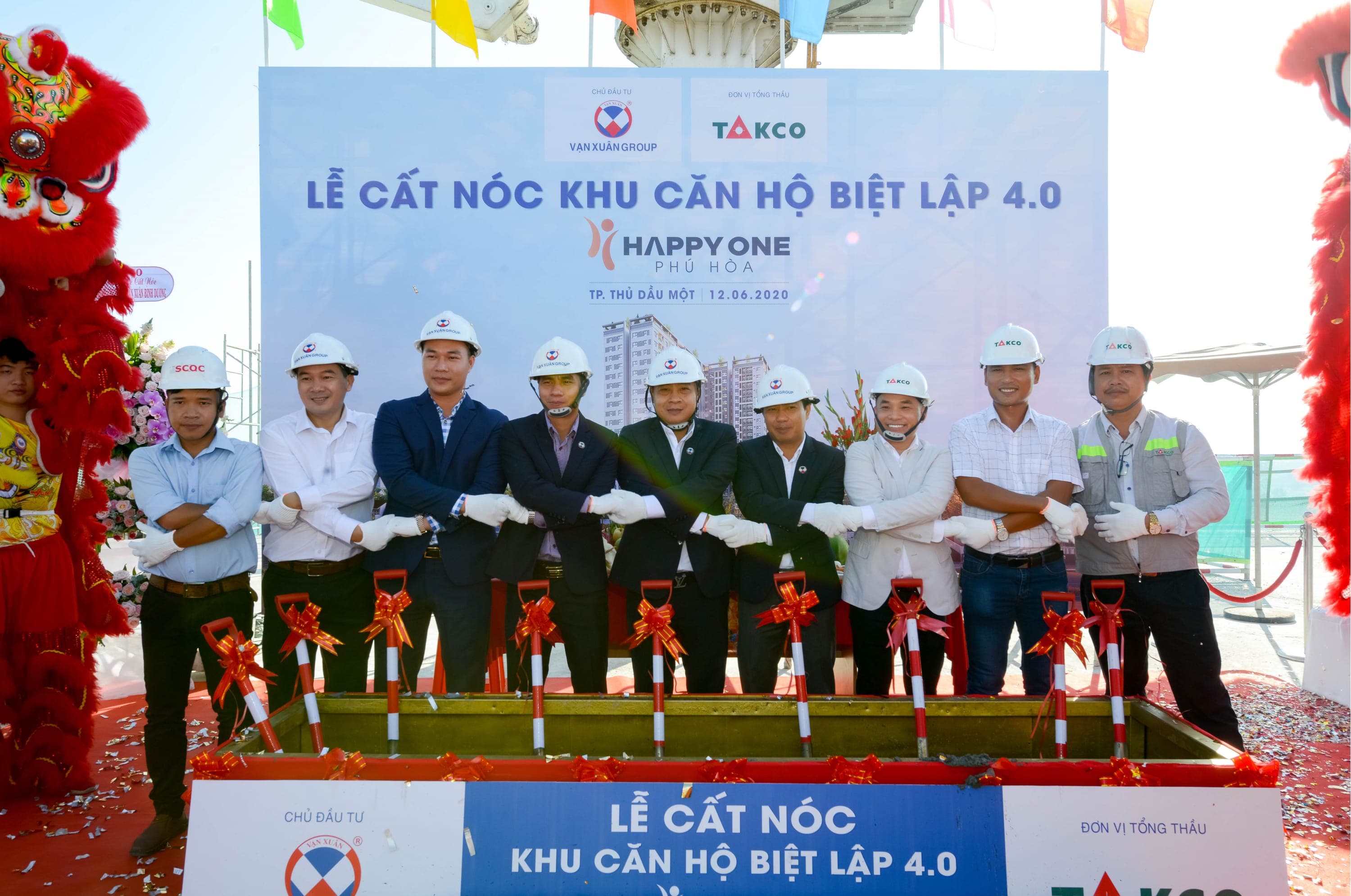 Khu Căn hộ Happy One – Phú Hòa cất nóc vượt tiến độ 3 tháng